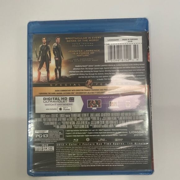 The Hunger Games: Catching Fire [Blu-ray + DVD + Digital HD] New; Sealed - Picture 3 of 3